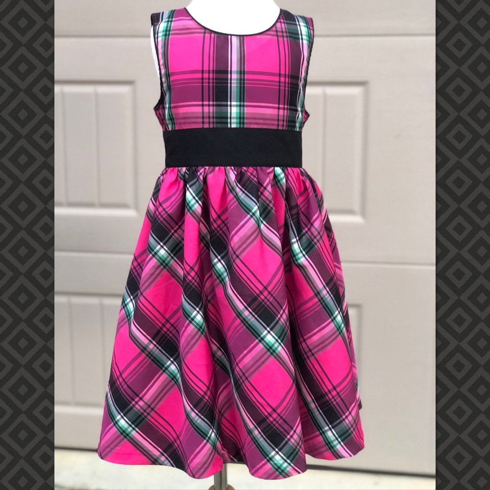 SUPER adorable! EUC Pink plaid dress! Girls Sz 5